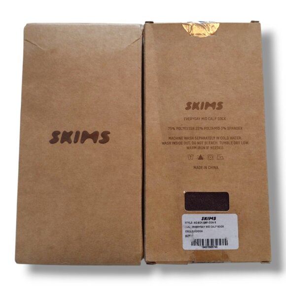Skims Everyday Mid Calf Socks - Cocoa - Picture 3 of 3